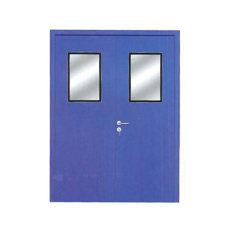 How does a steel double clean room door achieve high-level airtightness through multiple sealing strips, effectively blocking particulate contamination?